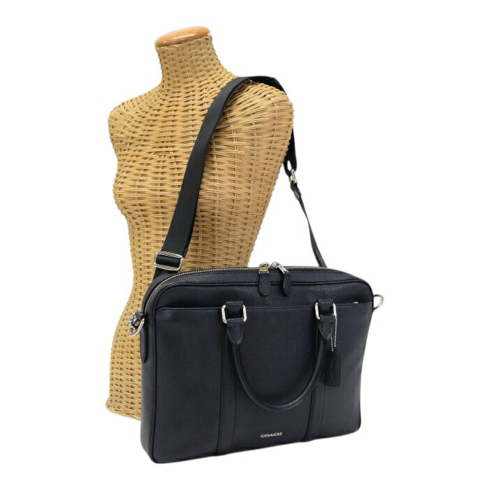 極美品✨コーチ メトロポリタン 2way ビジネスバッグ ネイビー オールレザー 美品✨ コーチ 2way ビジネスバッグ ネイビー オールレザー