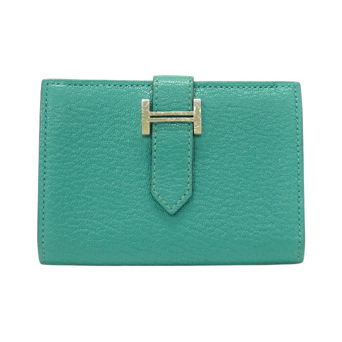 ★ほぼ未使用！HERMES エルメス　レザー　ミニフォトケース　写真入れ　濃緑 ☆ほぼ未使用！HERMES エルメス レザー ミニフォトケース 写真