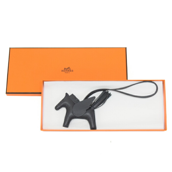【S価値づける】 エルメス HERMES ペガサス PM アニョーミロ (子ヒツジ素はだ) W目じるし (2024年) ロデオチャーム 御徒面子惹きつける 御徒面子佩び物 レディース メンズ アルドワーズ(薄墨色) 置き目品 新品負けず劣らず 中古 mbv26013