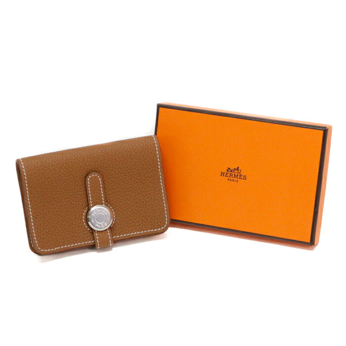 【SAランク】 エルメス HERMES ドゴン カードケース トリヨンクレマンス (レザー) SV金具 W刻印 (2024年) カードホルダー 名刺入れ カード入れ パスケース レディース メンズ ゴールド (ライトブラウン) 正規品 極美品 中古 mbv26015 90,090円