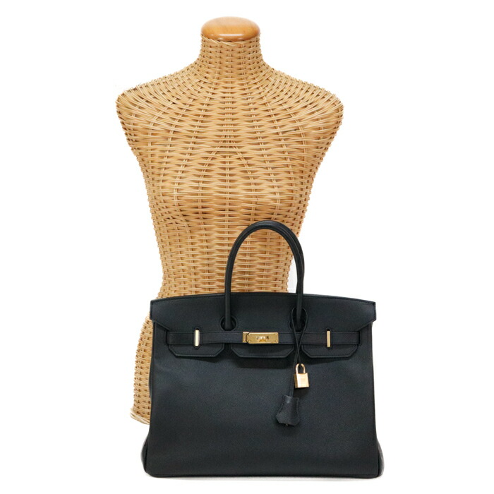 【Aランク】 エルメス HERMES バーキン 35 エプソン (レザー) GD金具 X刻印 (2016年) ハンドバッグ 手提げかばん ビジネスバッグ トラベルバッグ レディース メンズ ノワール (ブラック) 正規品 美品 中古 mbw05012