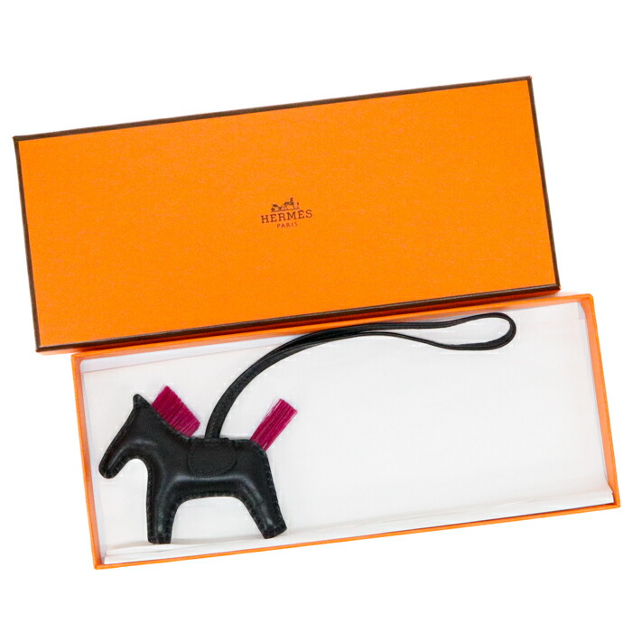 【N位置づける】 エルメス HERMES ロデオ PM はち切れる アニョーミロ (子ヒツジひと肌) / クリノラン (導管髪の毛) W目じるし (2024年) ロデオチャーム レディース メンズ ノワール (黒いこと) / マグノリア (さくら色) 定め事品 未当て嵌める 見せびらかす品 中古 mbw28005