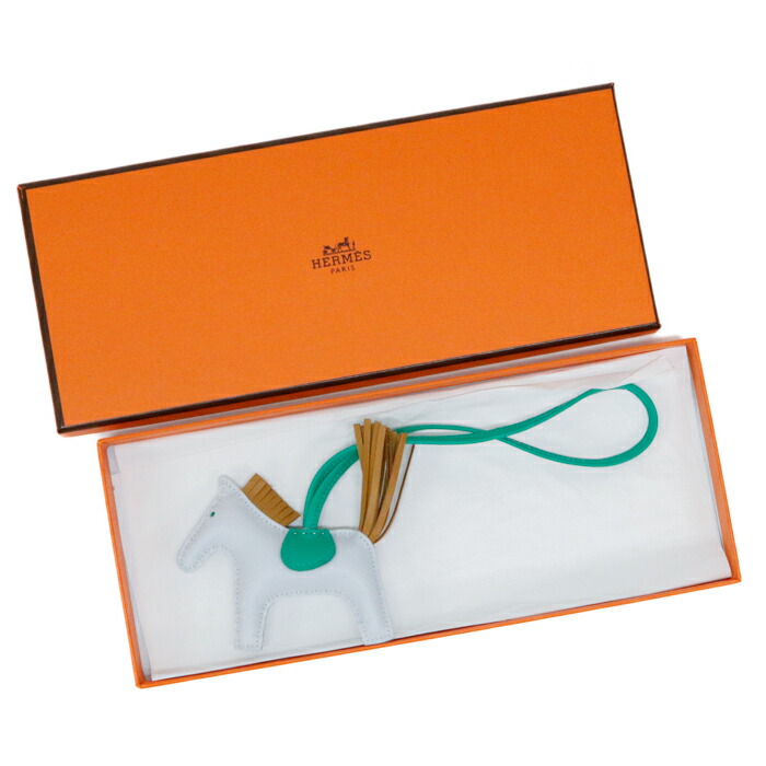 【S序列付ける】 エルメス HERMES ロデオ PM アニョーミロ (子ヒツジ人はだ) U目じるし (2022年) ロデオチャーム 御徒面子引きつける メンズ レディース ブルーブリュム (ともし火青み) / セサミ (ベージュ) / ペパーミント (緑であること) 置き目品 新品負けず劣らず 中古 mbw26001