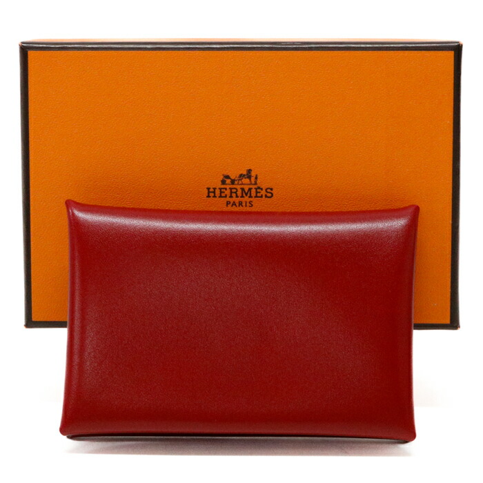 【S位置づける】 エルメス HERMES カルヴィ ボックスカーフ (なめし革) SV金具 B目じるし (2023年) 歌留多容れもの コインケース コンパクトウォレット ミニ金入れ メンズ レディース ルージュヴィフ (赤いこと) 定め事品 新品負けず劣らず 中古 mbx27009
