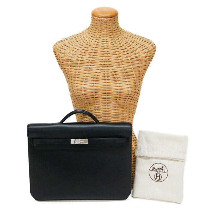 【AB序列付ける】 エルメス HERMES ケリーデペッシュ 36 エバーカラー (なめし革) SV金具 Y目じるし (2020年) ブリーフ容れもの 商行為御徒面子 旅行御徒面子 書きものかばん メンズ レディース ノワール (黒いこと) 定まり品 中古 mbz16007