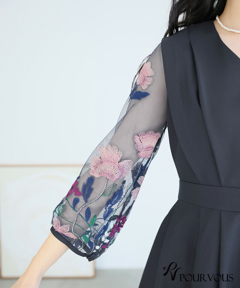 ワンピース 結婚式 パーティードレス フォーマルドレス ドレス 服 同窓会 冬 お呼ばれ 秋冬 レース ファッション 七分袖 成人式 春 ミディアム丈 フォーマル 刺繍 袖 Aライン 体型カバー 演奏会 大きいサイズ 服装 大人 夏 マキシ 代30代40代 七五三 ミセス 二次会 上品