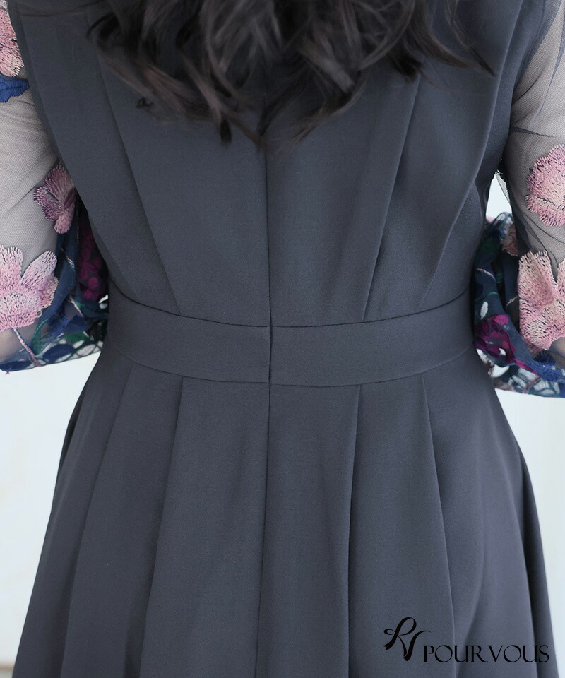 ワンピース 結婚式 パーティードレス フォーマルドレス ドレス お呼ばれ 大きいサイズ 体型カバー フォーマル レース 七五三 同窓会 春 二次会 袖 七分袖 夏 ミディアム丈 刺繍 冬 ミセス 服 ファッション 成人式 マキシ 秋冬 Aライン 大人 上品 服装 演奏会 代30代40代