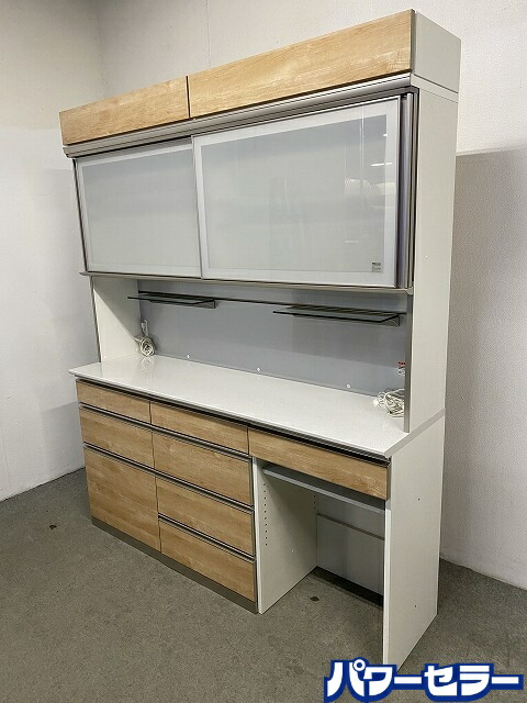 楽天市場】【中古品】松田家具 キッチンボード ライズ 90 レンジ DBR 