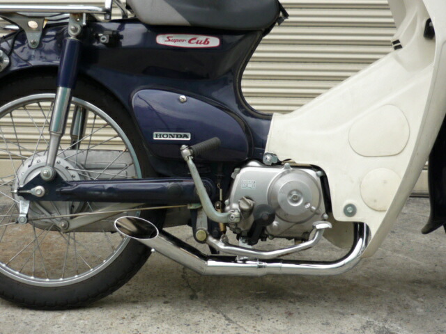 楽天市場 スーパーカブ Prettyヤンチャ管 メッキ マフラー プリティーレーシング