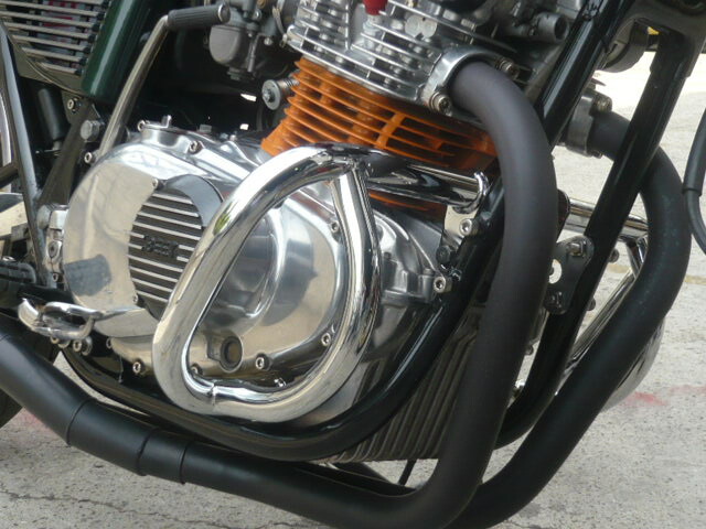 楽天市場】GS400 GS400L メッキエンジンガード ACP製 TSH スズキ