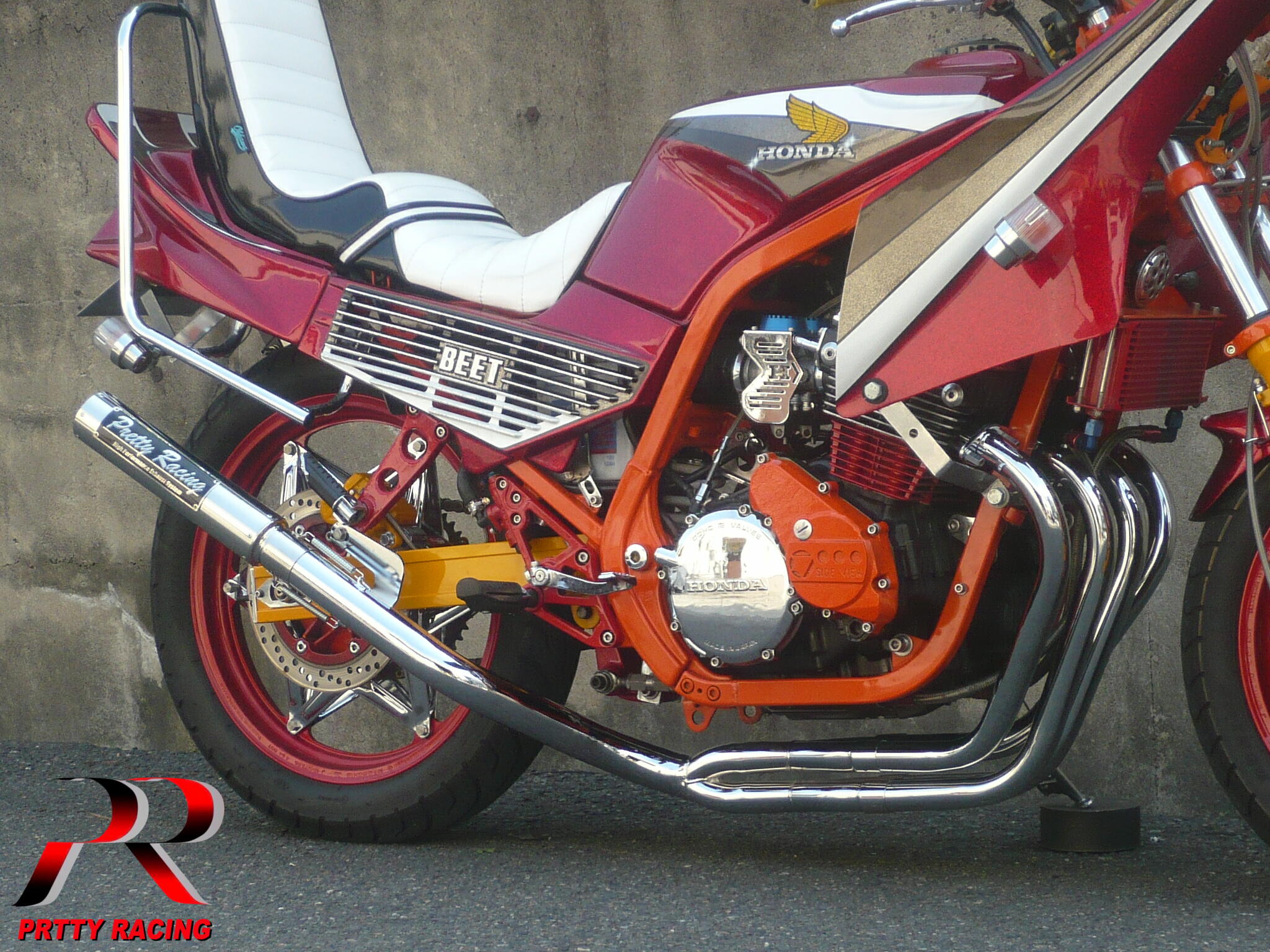 人気大人気HONDA CBR400F NC17 分割式 4-2-1 50.8π PRETTY管 マフラー マフラー本体（社外）