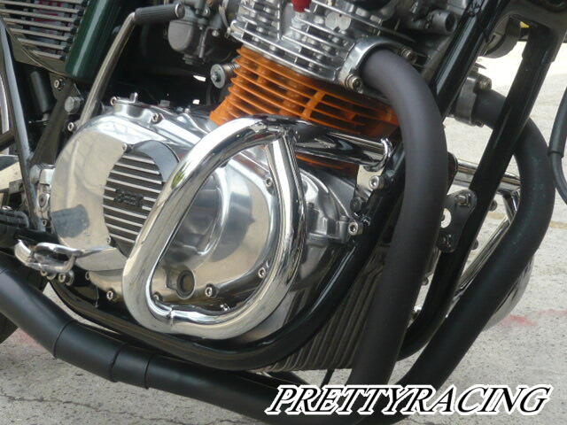 楽天市場 Gs400 極太エンジンガード 新品 メッキ マフラー プリティーレーシング