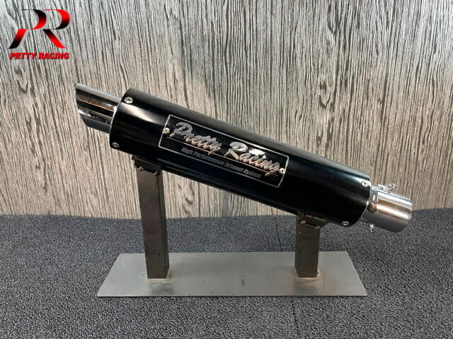 PRETTYRACING製 50.8π アルミサイレンサー タイプ3 ステッカー付