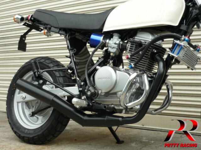 楽天市場】HONDA エイプ100 APE （PRETTYショート管） 黒 マフラー : プリティーレーシング