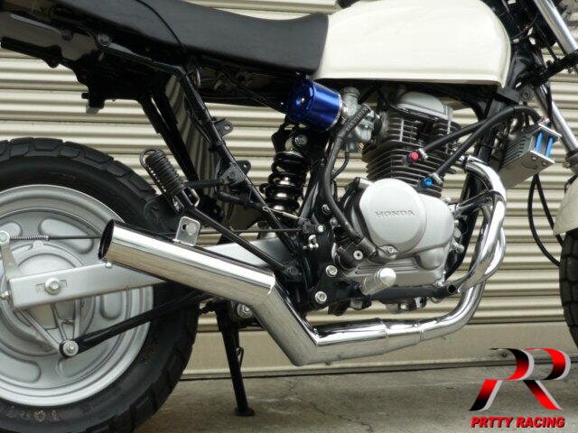 エイプ 50 100 ショート管 プリティー　APE CB50 社外マフラー プリティ― HONDA エイプ50 APE ショート管 メッキ マフラー