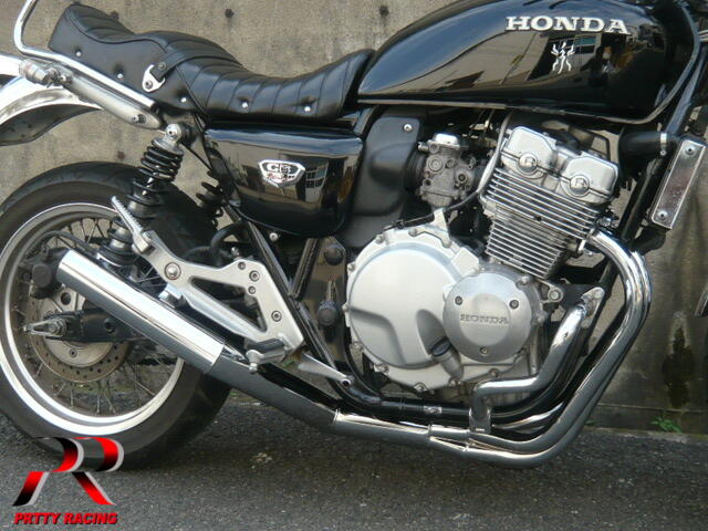 楽天市場】HONDA ＣＢ４００ＦＯＵＲ ＮＣ３６ ショート管 70π 新品 マフラー メッキ : プリティーレーシング