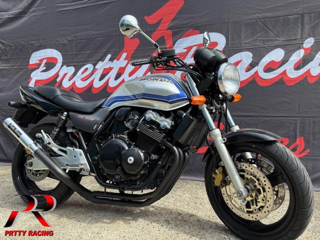 販売記念セール！HONDA CB400SF VTEC NC39 54π 分割式 ガニマタブレット管 黒 マフラー｜プリティーレーシング