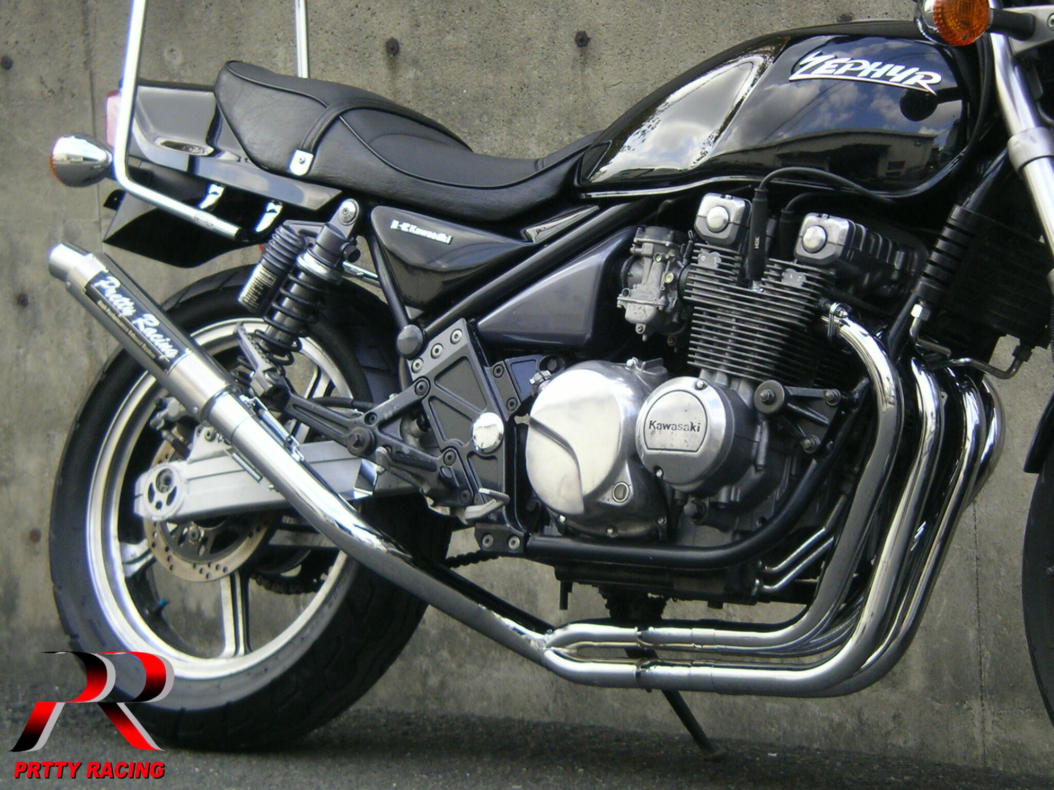 プリティー KAWASAKI ゼファー400/χ 50.8 ガニマタ PRETTY管 メッキ