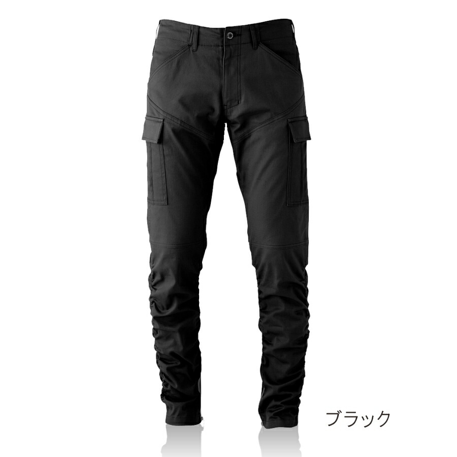 オフホワイト 18AW カーゴパンツ 裾ファスナー テーパード 30 M 黒