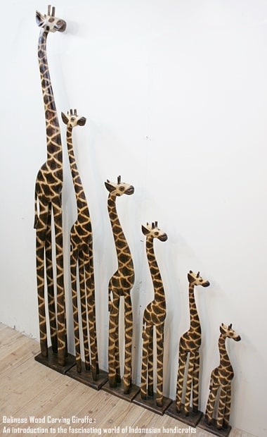 【楽天市場】[ポイント2倍]キリンのオブジェ 120cm きりんさん 木彫りの動物 木彫りの置物 ハンドメイド 動物インテリア バリ雑貨