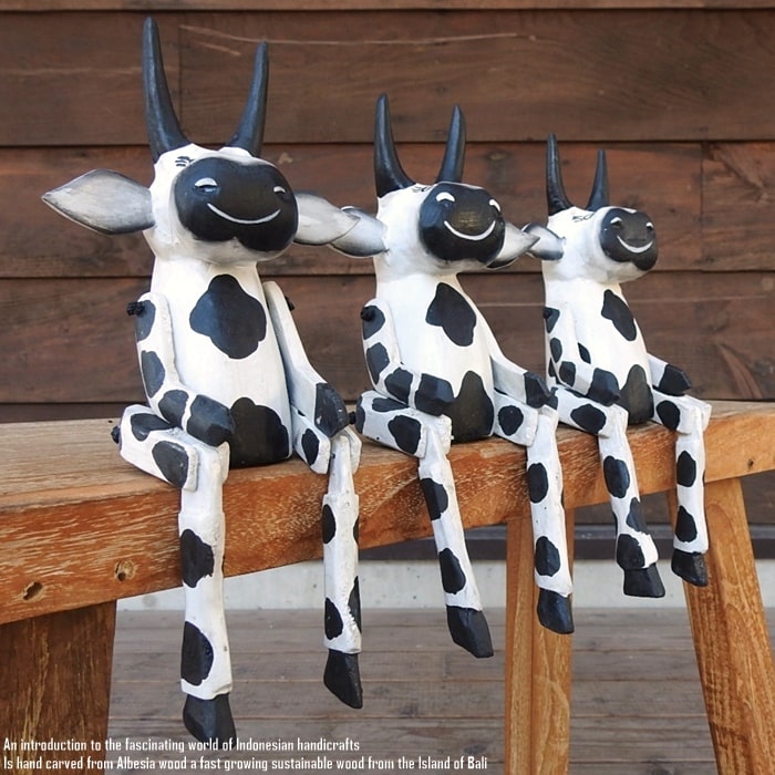 干支置物 丑 うし 牛 合金製 環水作 福寿（ふくじゅ）金色 - 仏壇仏具