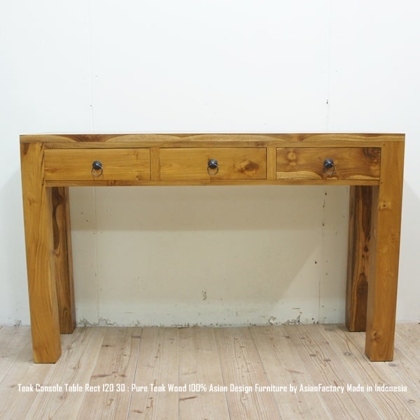 楽天市場】チーク無垢材 コンソールテーブル2D100 NA ナチュラル