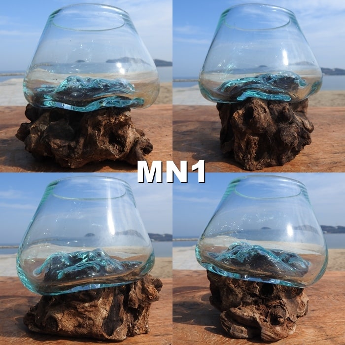 条目10二倍 選べる 流木ギヤマンオブジェ Mn 花瓶 水族館 テラリウム お花ポット 金魚丼鉢 メダカアクアリューム バリ島 アジアン雑貨 ポプリ入れ 容容れ物 器 再利用ガラス オブジェ 愛くるしげ リサイクルウッド 買い上げターン ポイント消化 技能販 卸売可