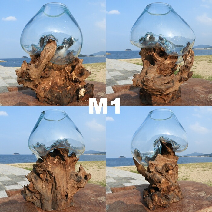流木ガラスオブジェ特大H 花瓶 金魚鉢 テラリウム フラワーポット 水槽