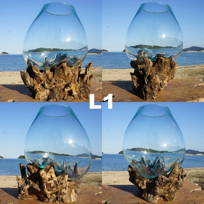選べる 流木ガラス オブジェ 特大 大層 L28 花立て アクアリウム テラリウム 花ポット 金魚鉢 メダカ海洋博物館 バリ島 アジアン雑貨 寄集め入れ 容物入 器 リサイクルガラス オブジェ スウィート リサイクル材 コケリウム ビバリウム パルダリウム Brucetires Ca
