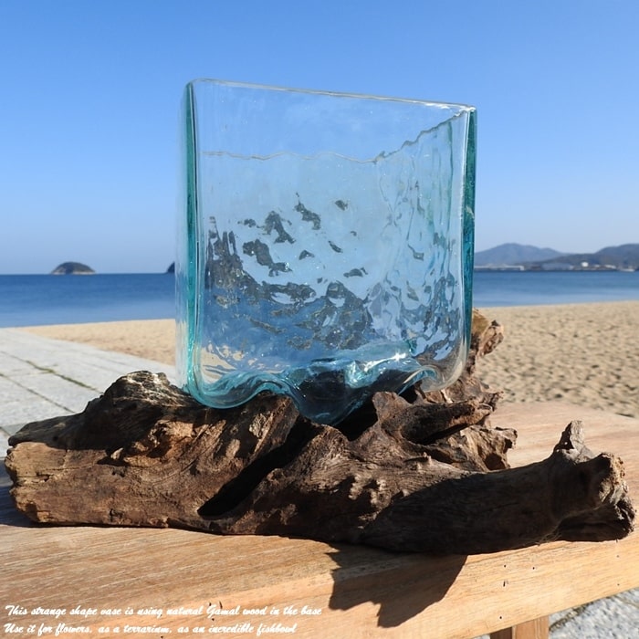 楽天市場】選べる 流木ガラス オブジェ CS 一輪挿し 花瓶 フラワー