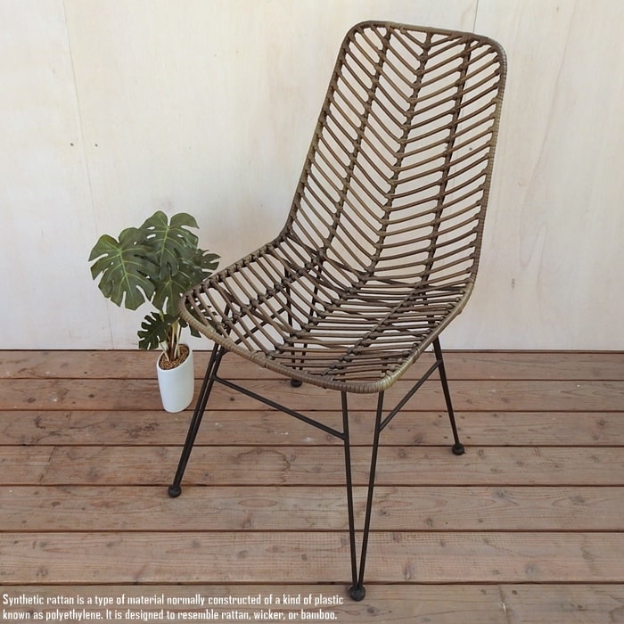 シンセティックラタンチェア C35 DiningChair 人工ラタン 全天候型 一人掛け 軽い 軽量 シングルソファ ガーデンチェア バルコニー テラス ベランダ ウッドデッキ 屋外 庭 アジアン家具 アジアンリゾートチェア 椅子 バリ家具 送料無料 スーパーセール|バリ家具の専門店Q-STYLE