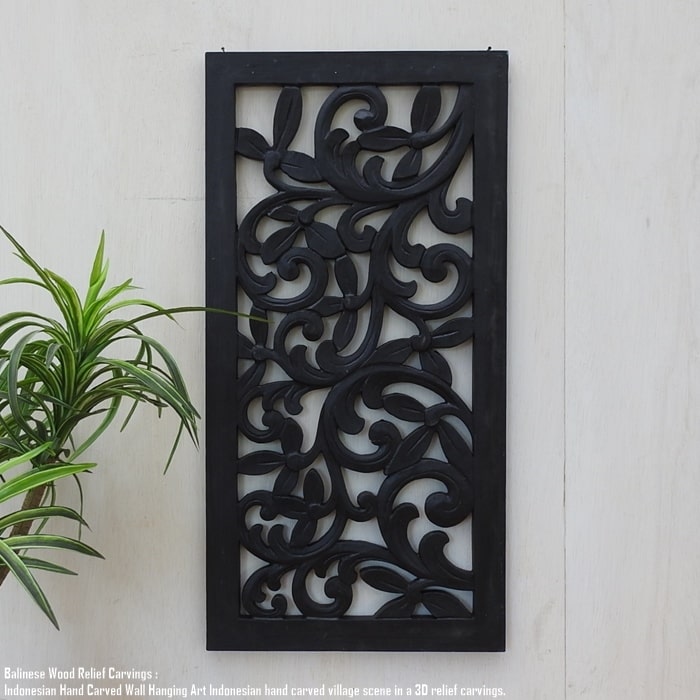 楽天市場】アジアン リゾートインテリア 木製 壁面レリーフ 壁掛