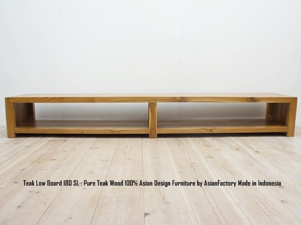 Auc Q Style Super Low Teak Pure Materials Tv Stand 180cm In Width