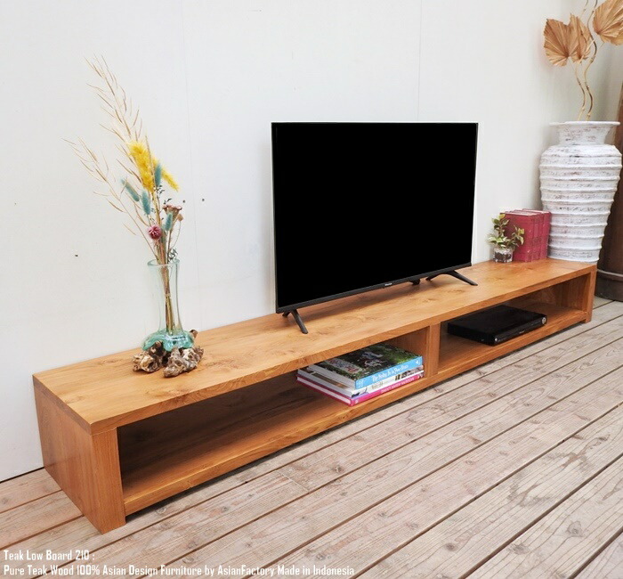 楽天市場】超低い！チーク無垢材 テレビ台120cm SL25 WW ローボード