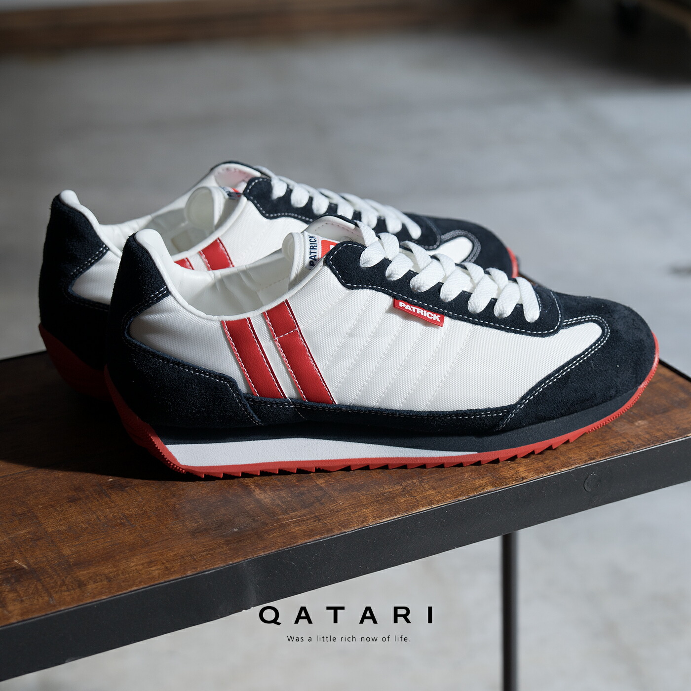 パトリック スニーカー マラソン レディース メンズ 白いこと 白 米国海軍 赤いこと 赤 PATRICK MARATHON WHT 9420 定番ひな形 初回のみ大きさ取り替えっこ片道貨物輸送無料 靴紐通し済 靴★