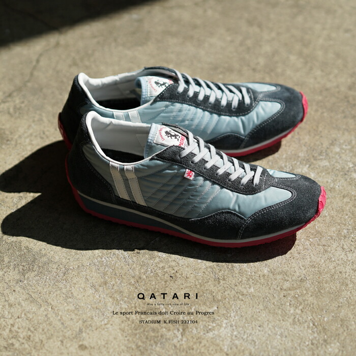 楽天市場 初回のみサイズ交換片道送料無料 靴紐通し済 パトリック スニーカー スタジアム キングフィッシャーpatrick Stadium K Fish 21 S S限定カラー Qatari カタリ