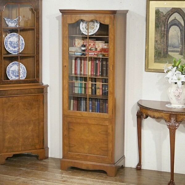 英国イギリスアンティーク家具 CAMEO FURNITURE ブックケース ディスプレイキャビネット ブックシェルフ ショーケース B703