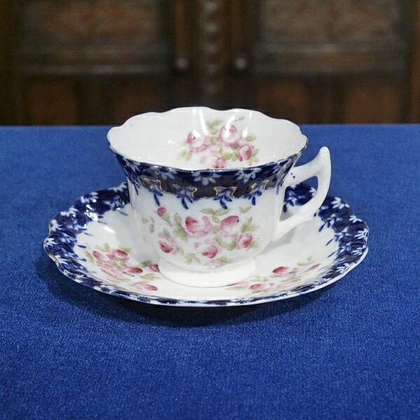 英国イギリスアンティーク カップ＆ソーサー Wellington China ウェリントンチャイナ J.H.C. & CO LONGTON 1906年 S185