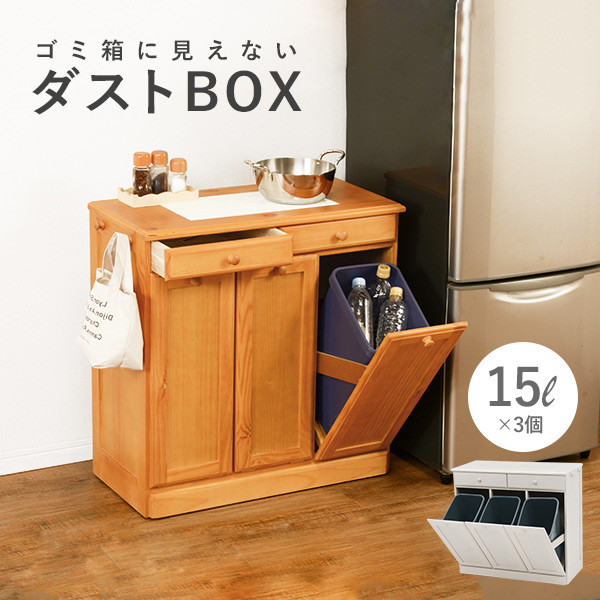 楽天市場】キッチン2分別ダストボックス（25L×2個）【完成品 