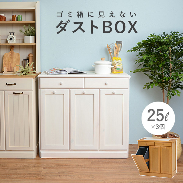 楽天市場】キッチン2分別ダストボックス（25L×2個）【完成品