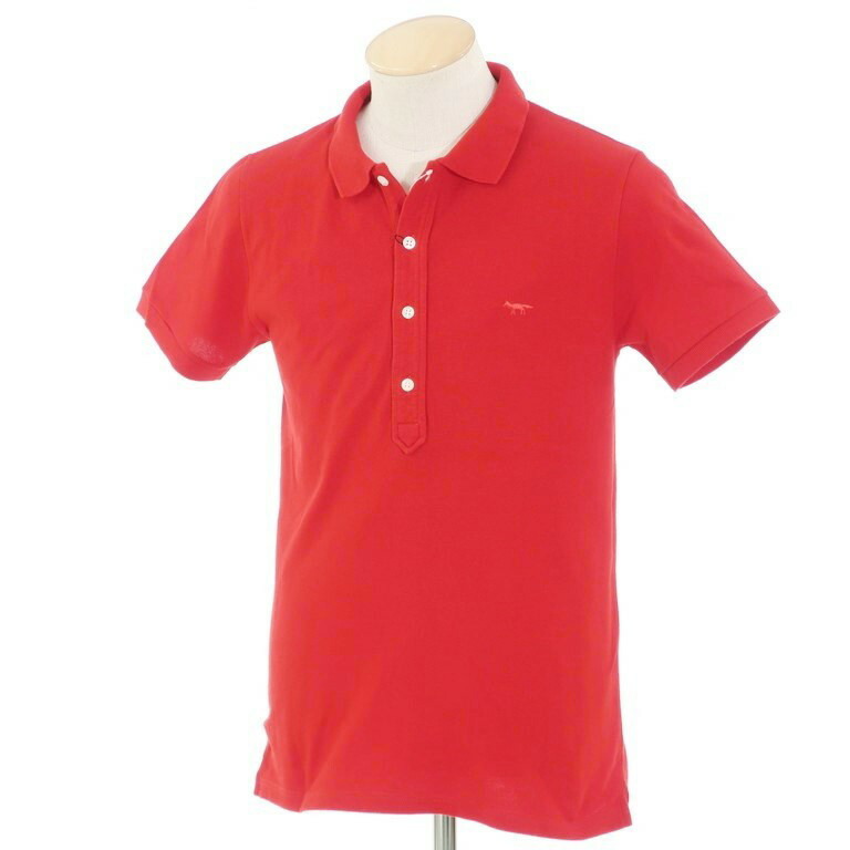 中古 住家 狐狸 Maison Kitsune 綿絮鹿の子 半袖ポロジャージー 赤 サイズs Red S S シチュエイション等位b メンズ 2105bpd 中古 Maison Kitsune メゾン キツネ コットン鹿の子 半袖ポロシャツ S レッド Pasadenasportsnow Com