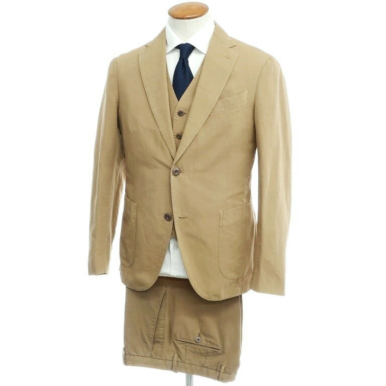 中古 ボリオリ Boglioli コットンリネン スリーピース 2b心地好いスーツ ベージュ サイズ46 Bei S S 状況ランクc メンズ 中古 Boglioli ボリオリ コットンリネン スリーピース 2bカジュアルスーツ 46 ベージュ Viviohealth Com