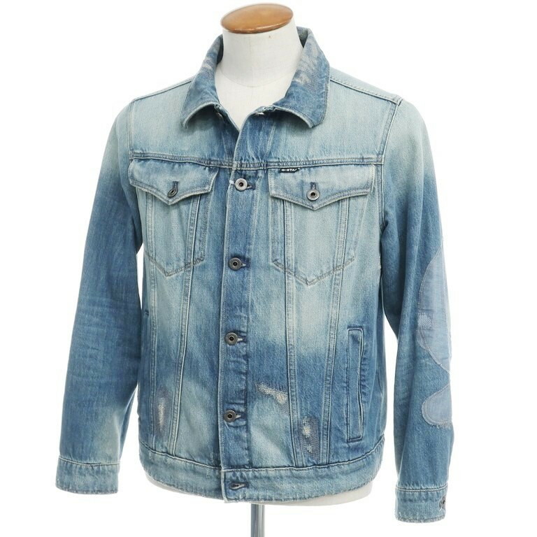 中古 ジースターロウ G Star Raw 製作 デニム Gジャン ウインドブレーカー 青み 大きさm Blu S S A W 景況評点b メンズ 105 中古 G Star Raw ジースターロウ Gジャン M ブルー Fort24 Pl