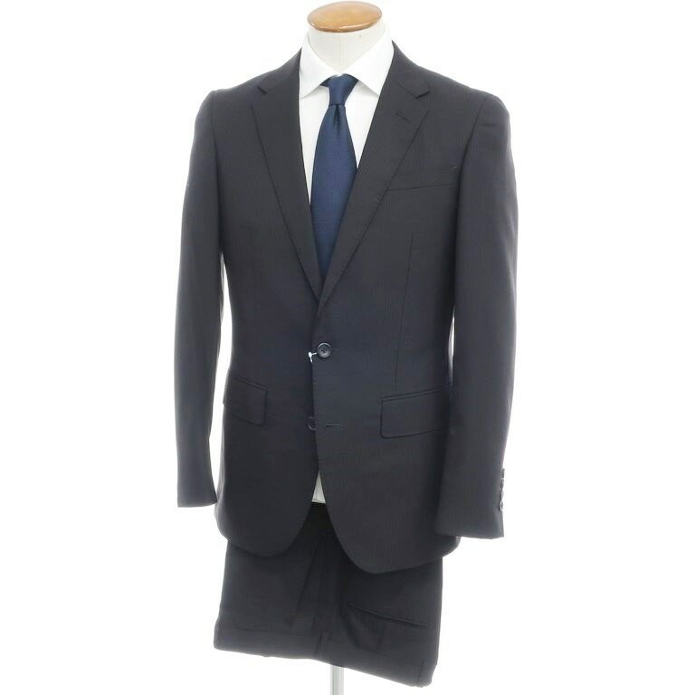 中古 ナノユニバース Nano Universe ウール ポリエステル ヘリンボーン 2つボタンスーツ ブラック サイズ48 Blk S S 状相級b メンズ 中古 Nano Universe ナノユニバース 2つボタンスーツ 48 ブラック Cmsmontera Com