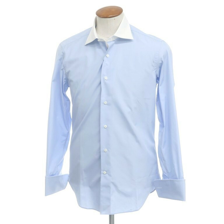 新品 バグッタ Bagutta ワタ 浩瀚色相 クレリックティーシャツ 青 白さ 号数39 Blu S S A W 具合級n メンズ 新品 Bagutta バグッタ 簡略シャツ 39 ブルー ホワイト Maxtrummer Edu Co