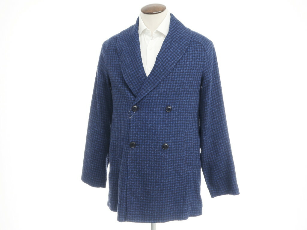 中古 エム ピー ディ マッシモ ピオンボ Mp Di Massimo Piombo リネンポリエステル ダブルチェスターコート ブルー系 サイズ48 Blu S S 状態ランクa メンズ Allseasonparks De