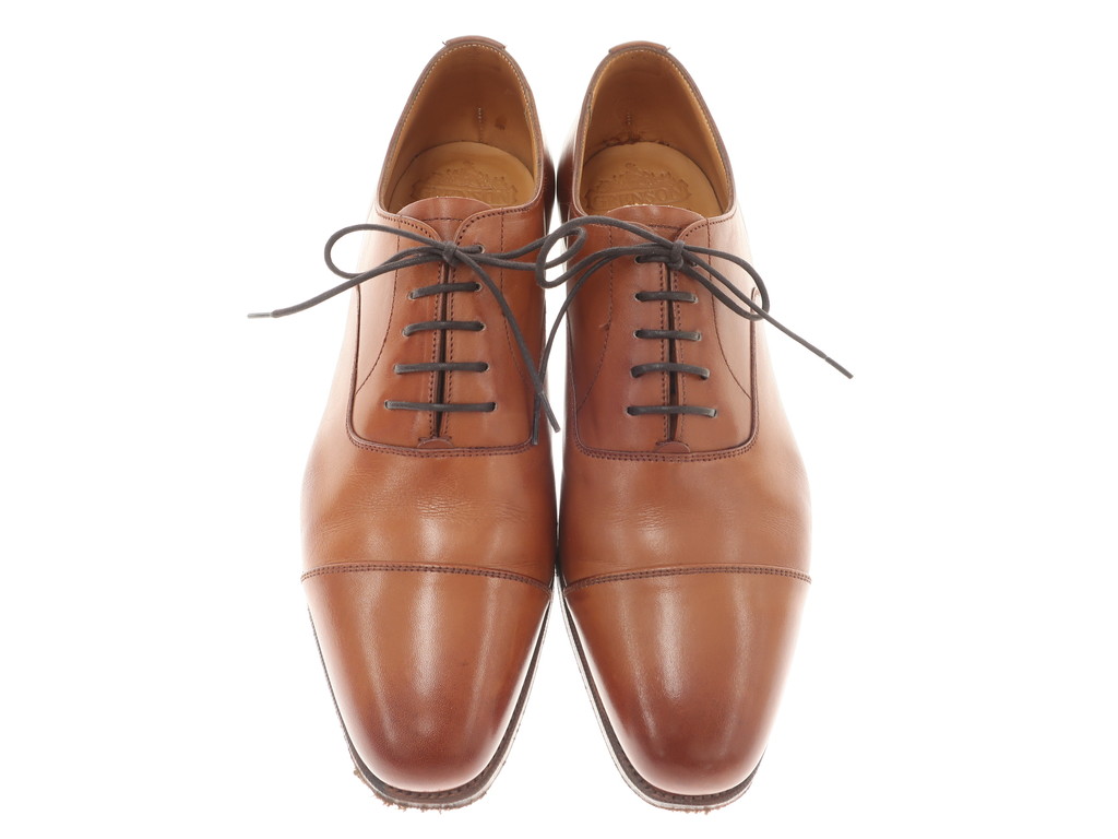 グレンソン GRENSON ストレートチップ ドレスシューズ コニャック