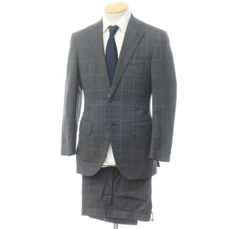 イセタンメンズ Isetan Mens チェック ウール 2b スーツ グレー Bpd 今季も再入荷