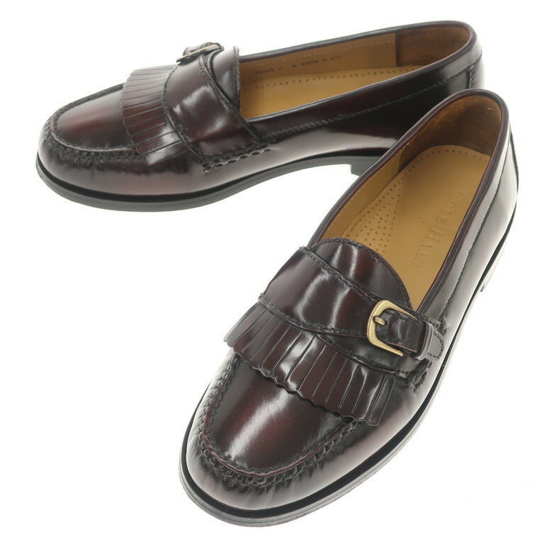 本物新品保証 中古 コールハーン Cole Haan レザー キルトローファー バーガンディ サイズ7 E Brw S A W 状態ランクb メンズ