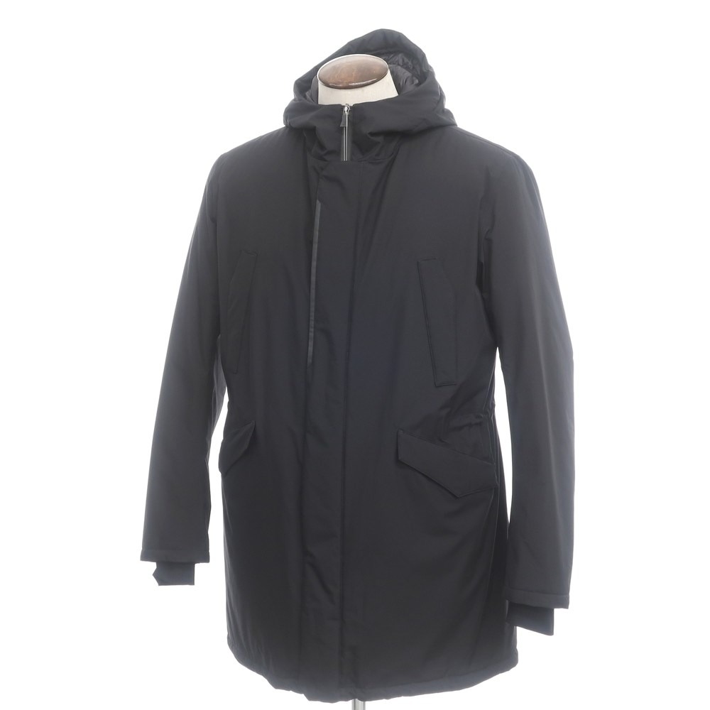 【楽天市場】【中古】ヘルノ Herno Laminar ポリエステル ダウンコート モッズコート ブラック【サイズ52】【BLK】【A/W ...